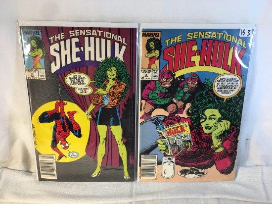 Lot of 2 Collector Vintage Marvel Comics The Sensational She-Hulk Comics No.2.3.