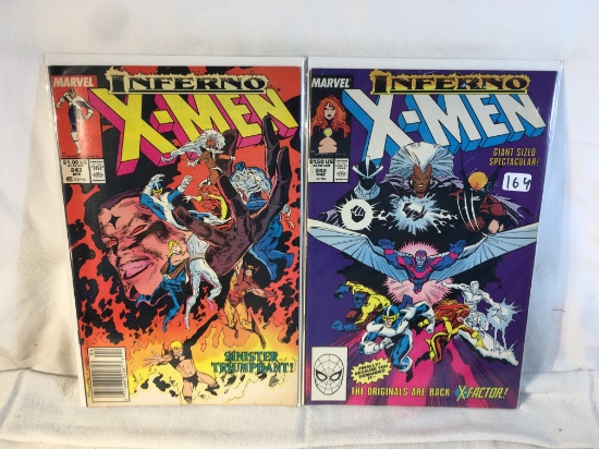 Lot of 2 Collector Vintage Marvel Comics Inferno X-Men Comic Books No.242.243.