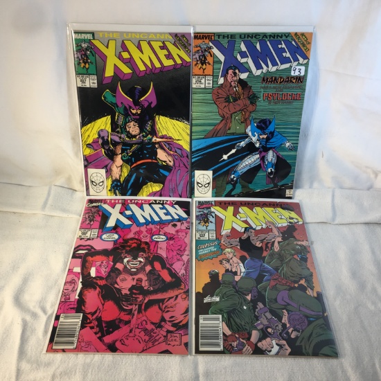 Lot of 4 Collector Vintage Marvel Comics The Uncanny X-Men Comic Books No.256.257.259.260