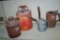 ANTIQUE OIL AND GAS CANS (4 PIECES)