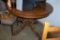 ROUND WOODEN TABLE W/ 2 EXTENDERS