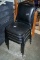 BLACK CUSHIONED CHAIRS (4)