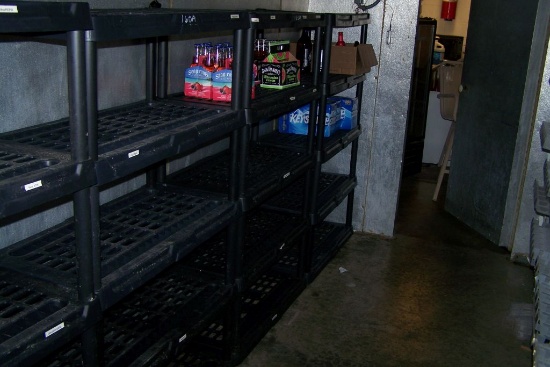 BLACK 5 SHELF RACKS (3)