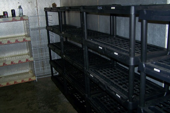 BLACK 5 SHELF RACKS (3)