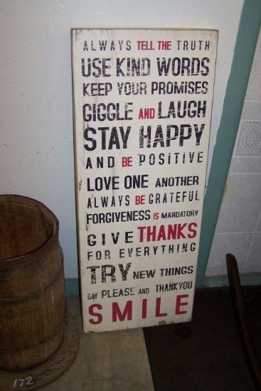 "ALWAYS TELL THE TRUTH" SIGN
