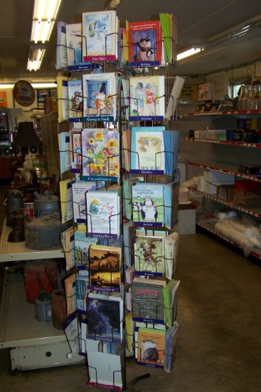 CARD RACK W/ CARDS