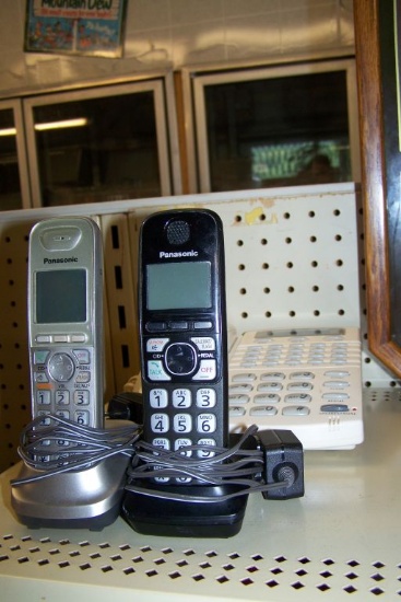 2 CORDLESS AND 2 LANDLINE PHONES