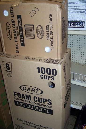 8 OZ FOAM CUP W/ LIDS