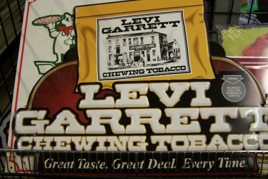 METAL LEVI GARRETT CUT OUT SIGN