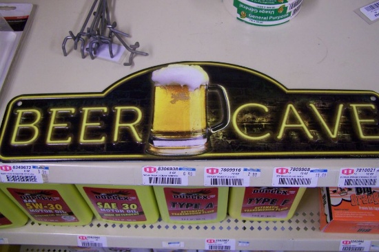 METAL BEER CAVE SIGN