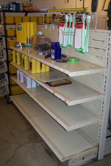 TAN 6' DOUBLE SIDED METAL SHELVING