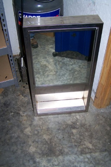 METAL MIRROR W/ PAPER TOWEL DISPENSER