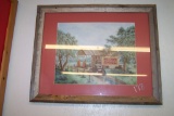 COCA-COLA WOODEN FRAME PICTURE