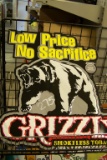 METAL GRIZZLY SIGN