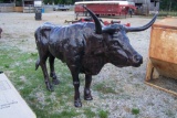 LIFE-SIZE LONGHORN STATUE