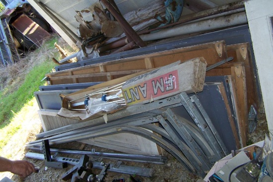 GARAGE DOOR FRAME AND RAILS, MISC PIPE