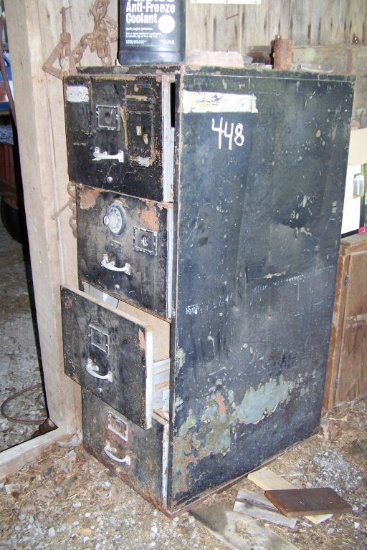 ANTIQUE SAFE W/ TOOLS