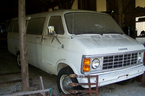 WHITE DODGE 1 TON VAN, 1984 MODEL