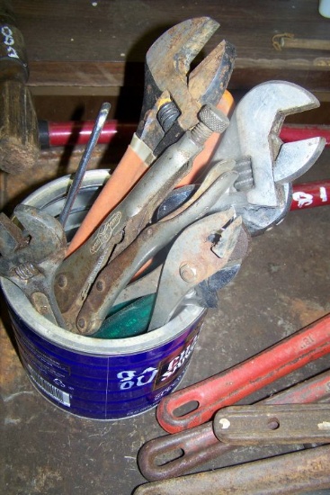 CAN OF CRESCENT WRENCHES
