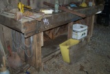 WOODEN BENCH W/ VISE