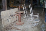 ANTIQUE PRESS, WOODEN ROCKING CHAIRS, ANTIQUE FORGE