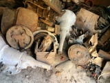 MOTORS. TRANSMISSIONS, MISC ITEMS, CAR PARTS, WOOD, WELL PUMPS, MISC METAL INSIDE OLD HOUSE