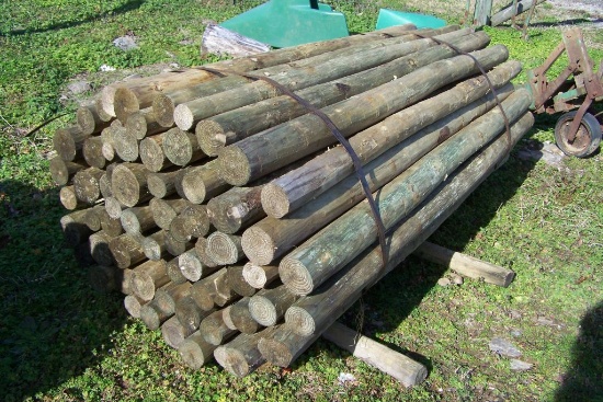 3" X 7' WOOD POSTS (APPROX 70)