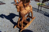 TEAKWOOD ROCKING HORSE