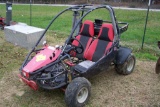RED AND BLACK DUNE BUGGY. NEEDS BATTERY AND DRIVE BELT