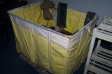 ROLL AROUND YELLOW CART WITH FULL OF HORSE TACK AND MISC