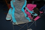 BLUE AND PINK FOLDING CHAIR