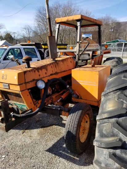 1993 CASE 1290 TRACTOR, S: 10/11050288, WITH 60" TIGER SIDE MOWER, (E-83)