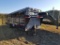 2008 24' GOOSENECK BRAND STOCK TRAILER, TANDEM AXLE, 2 CUT GATES, 24' X 6'8