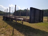 1999 FONTAINE 48' STRAIGHTDECK TRAILER WITH LOG BUNKS, SPREAD AXLE,VIN:13N145309X12582018, HAS TITLE