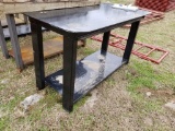 HEAVY DUTY 30 X 57 STEEL WORK TABLE