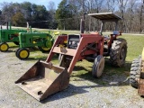 MASSEY FERGUSON 275 TRACTOR, DIESEL, HOURS UNKNOWN, CANOPY TOP, FRONT END L