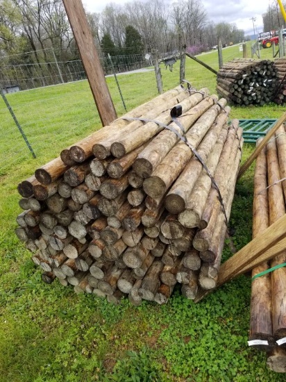 3" X 7' TREATED WOOD POSTS (50)