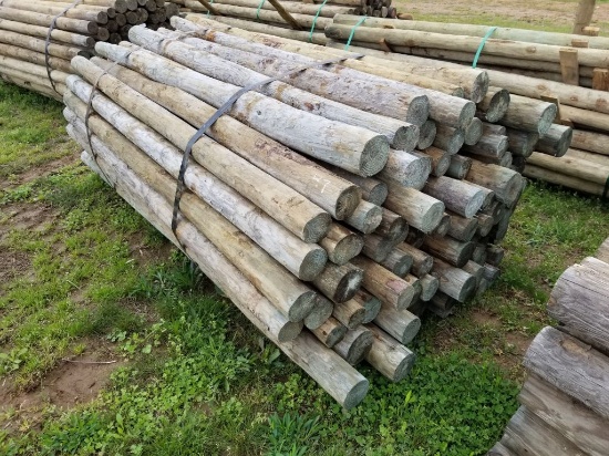 3" X 7' TREATED WOOD POSTS (50)