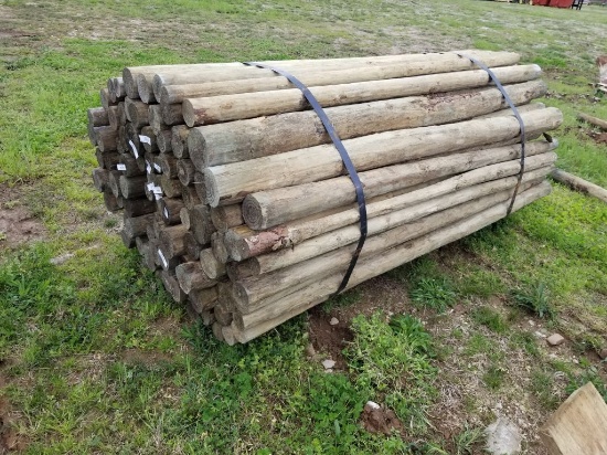 3" X 7' TREATED WOOD POSTS (50)