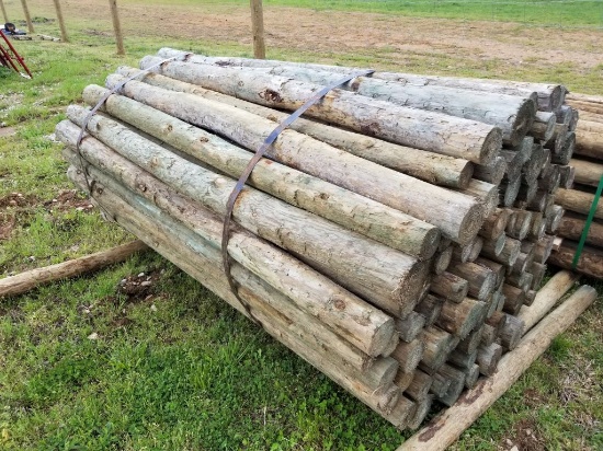 3" X 7' TREATED WOOD POSTS (50)