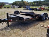 2017 DIRECT TRAILER SOURCE 20' FLATBED TRAILER, HAS TILT, 7 TON, BUMPER PUL