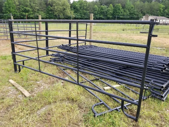 NEW 12' BLK CORRAL PANELS (SET OF 10)