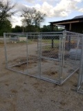 10 X 10 X 6 SINGLE DOOR DOG KENNEL (3 PLAIN PANELS AND 1 SINGLE DOOR PANEL)