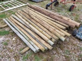 WOOD POSTS ASSORTED SIZES APPROX 7' - 8' (50)