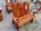 NEW RED CEDAR AMISH BUILT DOUBLE SEATER GLIDER ROCKER
