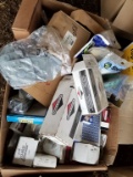 2 NEW STARTERS AND BOX OF NEW MISC PARTS
