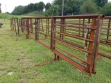 APPROX 25' HEAVY DUTY FREE STANDING OIL PIPE PANEL