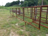 APPROX 25' HEAVY DUTY FREE STANDING OIL PIPE PANEL