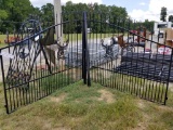 NEW 16' DEER HEAD POWDER COATED GATES (8' EACH) WITH POSTS