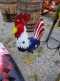 NEW 3' AMERICAN FLAG METAL ROOSTER